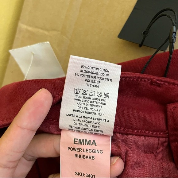 DL1961 Emma Power Leggings in Rhubarb - Picture 10 of 10